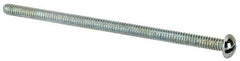 Value Collection - #10-24 UNC, 4" Length Under Head Slotted Drive Machine Screw - Round Head, Alloy Steel, Zinc-Plated Finish, Without Washer - Exact Tool & Supply