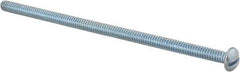 Value Collection - #10-24 UNC, 4-1/2" Length Under Head Slotted Drive Machine Screw - Round Head, Alloy Steel, Zinc-Plated Finish, Without Washer - Exact Tool & Supply