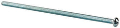 Value Collection - #10-24 UNC, 5" Length Under Head Slotted Drive Machine Screw - Round Head, Alloy Steel, Zinc-Plated Finish, Without Washer - Exact Tool & Supply