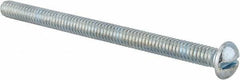 Value Collection - #12-24 UNC, 3" Length Under Head Slotted Drive Machine Screw - Round Head, Alloy Steel, Zinc-Plated Finish, Without Washer - Exact Tool & Supply