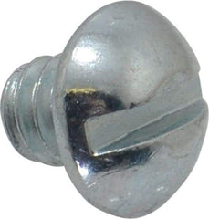 Value Collection - 1/4-20 UNC, 1/4" Length Under Head Slotted Drive Machine Screw - Round Head, Alloy Steel, Zinc-Plated Finish, Without Washer - Exact Tool & Supply