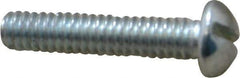 Value Collection - 1/4-20 UNC, 1-1/4" Length Under Head Slotted Drive Machine Screw - Round Head, Alloy Steel, Zinc-Plated Finish, Without Washer - Exact Tool & Supply