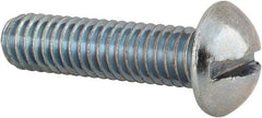 Value Collection - 5/16-18 UNC, 1-1/4" Length Under Head Slotted Drive Machine Screw - Round Head, Alloy Steel, Zinc-Plated Finish, Without Washer - Exact Tool & Supply