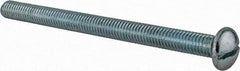 Value Collection - 3/8-16 UNC, 5" Length Under Head Slotted Drive Machine Screw - Round Head, Alloy Steel, Zinc-Plated Finish, Without Washer - Exact Tool & Supply