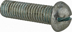 Value Collection - 1/2-13 UNC, 1-3/4" Length Under Head Slotted Drive Machine Screw - Round Head, Grade J82 Steel, Zinc-Plated Finish, Without Washer - Exact Tool & Supply