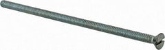 Value Collection - #10-24 UNC, 4-1/2" OAL Slotted Drive Machine Screw - Flat Head, Grade 2 Steel, Zinc-Plated Finish, Without Washer - Exact Tool & Supply