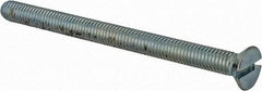 Value Collection - #10-32 UNF, 2-1/2" OAL Slotted Drive Machine Screw - Flat Head, Grade 2 Steel, Zinc-Plated Finish, Without Washer - Exact Tool & Supply
