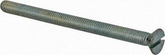 Value Collection - #10-32 UNF, 2-3/4" OAL Slotted Drive Machine Screw - Flat Head, Grade 2 Steel, Zinc-Plated Finish, Without Washer - Exact Tool & Supply