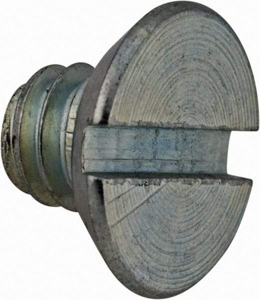 Value Collection - 1/4-20 UNC, 5/16" OAL Slotted Drive Machine Screw - Flat Head, Grade 2 Steel, Zinc-Plated Finish, Without Washer - Exact Tool & Supply