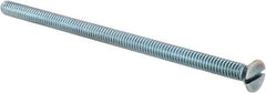 Value Collection - 1/4-20 UNC, 5" OAL Slotted Drive Machine Screw - Flat Head, Grade 2 Steel, Zinc-Plated Finish, Without Washer - Exact Tool & Supply