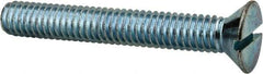 Value Collection - 5/16-18 UNC, 2-1/4" OAL Slotted Drive Machine Screw - Flat Head, Grade 2 Steel, Zinc-Plated Finish, Without Washer - Exact Tool & Supply