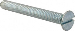 Value Collection - 5/16-18 UNC, 2-3/4" OAL Slotted Drive Machine Screw - Flat Head, Grade 2 Steel, Zinc-Plated Finish, Without Washer - Exact Tool & Supply