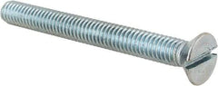 Value Collection - 5/16-18 UNC, 3" OAL Slotted Drive Machine Screw - Flat Head, Grade 2 Steel, Zinc-Plated Finish, Without Washer - Exact Tool & Supply