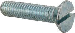 Value Collection - 3/8-16 UNC, 1-3/4" OAL Slotted Drive Machine Screw - Flat Head, Grade 2 Steel, Zinc-Plated Finish, Without Washer - Exact Tool & Supply