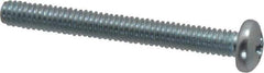 Value Collection - #8-32 UNC, 1-1/2" Length Under Head Phillips Drive Machine Screw - Pan Head, Grade 2 Steel, Zinc-Plated Finish, Without Washer - Exact Tool & Supply