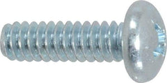 Value Collection - #10-24 UNC, 5/8" Length Under Head Phillips Drive Machine Screw - Pan Head, Grade 2 Steel, Zinc-Plated Finish, Without Washer - Exact Tool & Supply