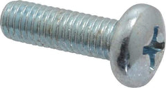 Value Collection - #10-32 UNF, 5/8" Length Under Head Phillips Drive Machine Screw - Pan Head, Grade 2 Steel, Zinc-Plated Finish, Without Washer - Exact Tool & Supply
