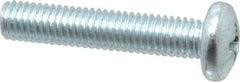 Value Collection - #10-32 UNF, 1" Length Under Head Phillips Drive Machine Screw - Pan Head, Grade 2 Steel, Zinc-Plated Finish, Without Washer - Exact Tool & Supply
