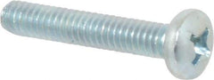 Value Collection - 1/4-20 UNC, 1-1/2" Length Under Head Phillips Drive Machine Screw - Pan Head, Grade 2 Steel, Zinc-Plated Finish, Without Washer - Exact Tool & Supply