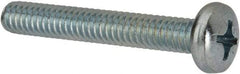 Value Collection - 1/4-20 UNC, 1-3/4" Length Under Head Phillips Drive Machine Screw - Pan Head, Grade 2 Steel, Zinc-Plated Finish, Without Washer - Exact Tool & Supply