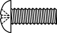 Value Collection - #10-24 UNC, 5/16" Length Under Head Phillips Drive Machine Screw - Round Head, Grade J82 Steel, Zinc-Plated Finish, Without Washer - Exact Tool & Supply