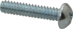 Value Collection - #4-40 UNC, 1/2" Length Under Head Phillips Drive Machine Screw - Round Head, Grade 2 Steel, Zinc-Plated Finish, Without Washer - Exact Tool & Supply