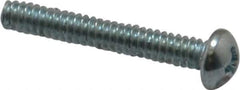 Value Collection - #4-40 UNC, 3/4" Length Under Head Phillips Drive Machine Screw - Round Head, Grade 2 Steel, Zinc-Plated Finish, Without Washer - Exact Tool & Supply