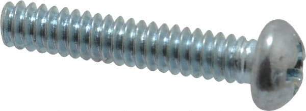 Value Collection - #6-32 UNC, 3/4" Length Under Head Phillips Drive Machine Screw - Round Head, Grade 2 Steel, Zinc-Plated Finish, Without Washer - Exact Tool & Supply