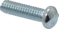 Value Collection - #8-32 UNC, 5/8" Length Under Head Phillips Drive Machine Screw - Round Head, Grade 2 Steel, Zinc-Plated Finish, Without Washer - Exact Tool & Supply