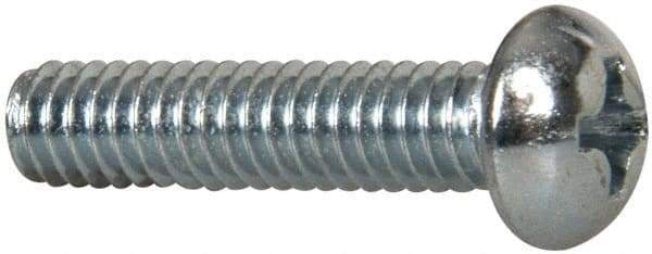 Value Collection - #8-32 UNC, 3/4" Length Under Head Phillips Drive Machine Screw - Round Head, Grade 2 Steel, Zinc-Plated Finish, Without Washer - Exact Tool & Supply
