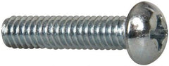 Value Collection - #8-32 UNC, 3/4" Length Under Head Phillips Drive Machine Screw - Round Head, Grade 2 Steel, Zinc-Plated Finish, Without Washer - Exact Tool & Supply