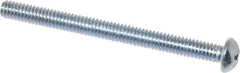 Value Collection - #8-32 UNC, 2" Length Under Head Phillips Drive Machine Screw - Round Head, Grade 2 Steel, Zinc-Plated Finish, Without Washer - Exact Tool & Supply