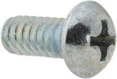 Value Collection - #10-24 UNC, 7/16" Length Under Head Phillips Drive Machine Screw - Round Head, Grade 2 Steel, Zinc-Plated Finish, Without Washer - Exact Tool & Supply