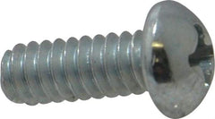 Value Collection - #10-24 UNC, 1/2" Length Under Head Phillips Drive Machine Screw - Round Head, Grade 2 Steel, Zinc-Plated Finish, Without Washer - Exact Tool & Supply