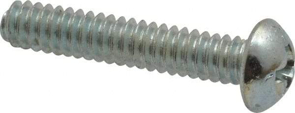 Value Collection - #10-24 UNC, 1" Length Under Head Phillips Drive Machine Screw - Round Head, Grade 2 Steel, Zinc-Plated Finish, Without Washer - Exact Tool & Supply