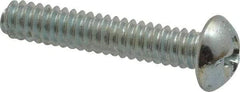 Value Collection - #10-24 UNC, 1" Length Under Head Phillips Drive Machine Screw - Round Head, Grade 2 Steel, Zinc-Plated Finish, Without Washer - Exact Tool & Supply