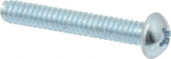 Value Collection - #10-24 UNC, 1-1/4" Length Under Head Phillips Drive Machine Screw - Round Head, Grade 2 Steel, Zinc-Plated Finish, Without Washer - Exact Tool & Supply