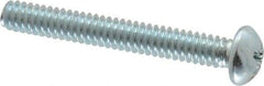 Value Collection - #10-24 UNC, 1-1/2" Length Under Head Phillips Drive Machine Screw - Round Head, Grade 2 Steel, Zinc-Plated Finish, Without Washer - Exact Tool & Supply