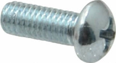 Value Collection - #10-32 UNF, 1/2" Length Under Head Phillips Drive Machine Screw - Round Head, Grade 2 Steel, Zinc-Plated Finish, Without Washer - Exact Tool & Supply