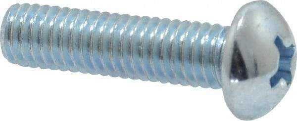 Value Collection - #10-32 UNF, 3/4" Length Under Head Phillips Drive Machine Screw - Round Head, Grade 2 Steel, Zinc-Plated Finish, Without Washer - Exact Tool & Supply