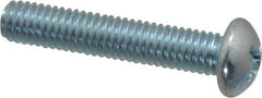 Value Collection - #10-32 UNF, 1" Length Under Head Phillips Drive Machine Screw - Round Head, Grade 2 Steel, Zinc-Plated Finish, Without Washer - Exact Tool & Supply