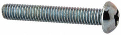 Value Collection - #10-32 UNF, 1-1/4" Length Under Head Phillips Drive Machine Screw - Round Head, Grade 2 Steel, Zinc-Plated Finish, Without Washer - Exact Tool & Supply