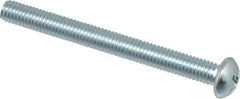Value Collection - #10-32 UNF, 2" Length Under Head Phillips Drive Machine Screw - Round Head, Grade 2 Steel, Zinc-Plated Finish, Without Washer - Exact Tool & Supply