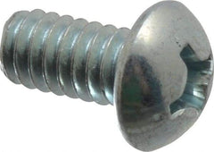 Value Collection - 1/4-20 UNC, 1/2" Length Under Head Phillips Drive Machine Screw - Round Head, Grade 2 Steel, Zinc-Plated Finish, Without Washer - Exact Tool & Supply