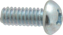 Value Collection - 1/4-20 UNC, 5/8" Length Under Head Phillips Drive Machine Screw - Round Head, Grade 2 Steel, Zinc-Plated Finish, Without Washer - Exact Tool & Supply