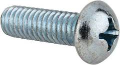 Value Collection - 5/16-18 UNC, 1" Length Under Head Phillips Drive Machine Screw - Round Head, Grade 2 Steel, Zinc-Plated Finish, Without Washer - Exact Tool & Supply