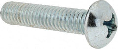 Value Collection - 5/16-18 UNC, 1-1/2" Length Under Head Phillips Drive Machine Screw - Round Head, Grade 2 Steel, Zinc-Plated Finish, Without Washer - Exact Tool & Supply