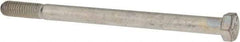 Made in USA - 3/8-16 UNC, 5-1/2" Length Under Head Hex Head Cap Screw - Partially Threaded, Grade 5 Steel, Zinc-Plated Finish, 9/16" Hex - Exact Tool & Supply