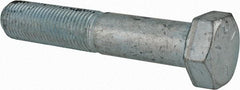 Made in USA - 1/2-20 UNF, 2-3/4" Length Under Head Hex Head Cap Screw - Partially Threaded, Grade 5 Steel, Zinc-Plated Finish, 3/4" Hex - Exact Tool & Supply