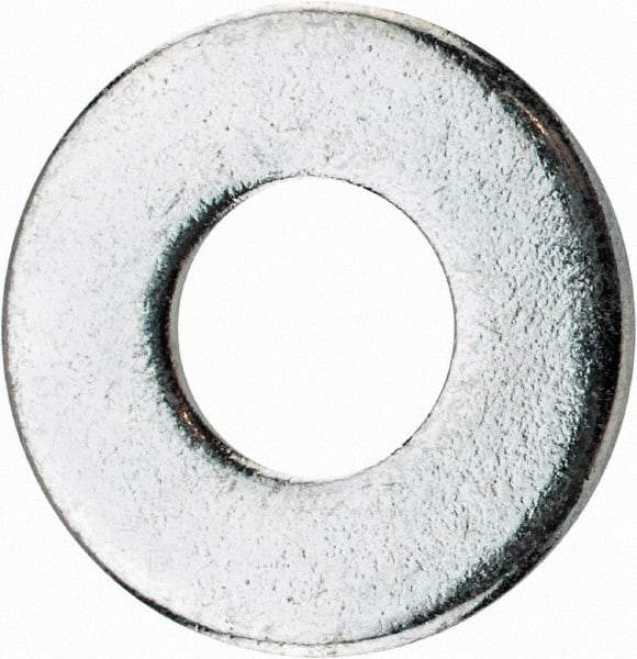 Value Collection - 1/4" Screw, Steel USS Flat Washer - 5/16" ID x 3/4" OD, 1/16" Thick, Zinc-Plated Finish - Exact Tool & Supply